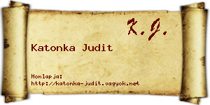 Katonka Judit névjegykártya
